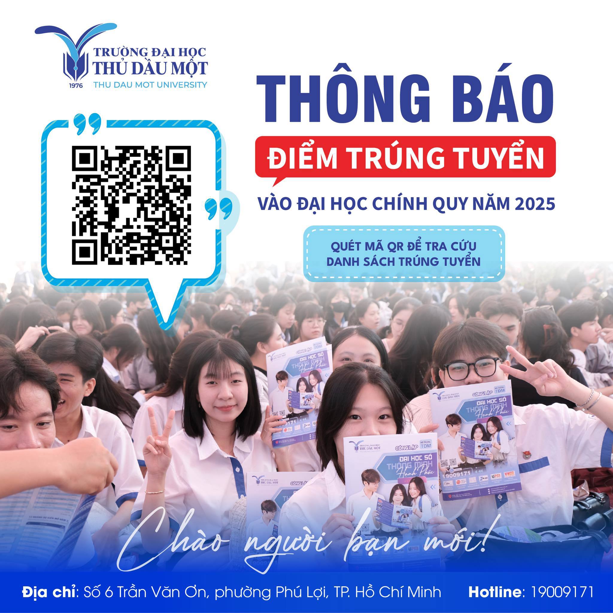 Trường Đại học Thủ Dầu Một công bố điểm chuẩn trúng tuyển năm 2025